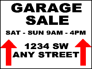 Garage Sale Sign