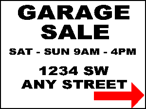 Garage Sale Sign