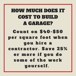 How much does it cost to build a garage?